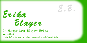 erika blayer business card